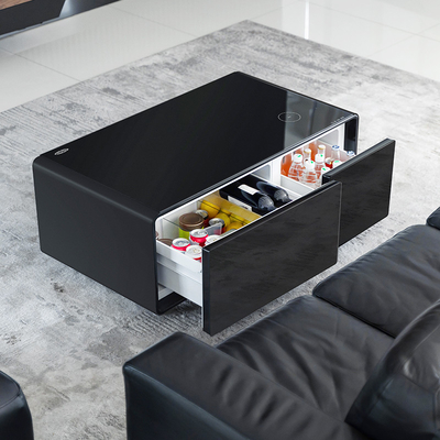 2024 Smart Coffee Table Mini Wireless Charging Doppeltürkühlschrank für Wohnzimmermöbel