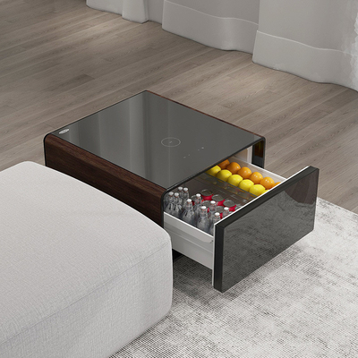 Modernisieren Sie Ihr Wohnzimmer mit diesem Smart Touch Screen Tisch Mini Kühlschrank und Ladegerät