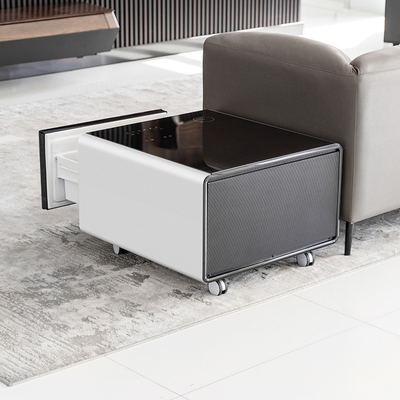 Modernisieren Sie Ihr Wohnzimmer mit diesem Smart Touch Screen Tisch Mini Kühlschrank und Ladegerät