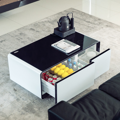 TB90 Smart Coffee Table Kühlschubladen Wireless Charging und zwei USB-Anschlüsse von Primst
