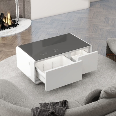 Glasobertafel mit Kühlschubladen für Büro Heimkino Bar TB90 Smart Coffee Table