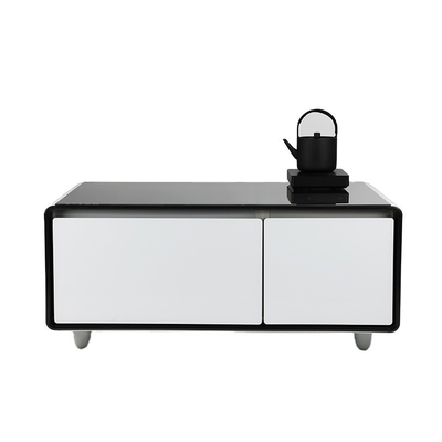 Smart-Lautsprecher Kaffeetafel mit Kühlschrank und drahtlosem Ladegerät für Wohnzimmer 93Liter
