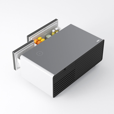 Postverpackung N Smart-Möbel Tisch mit drahtlosem Ladegerät Gefrorene Schublade Mini-Kühlschrank