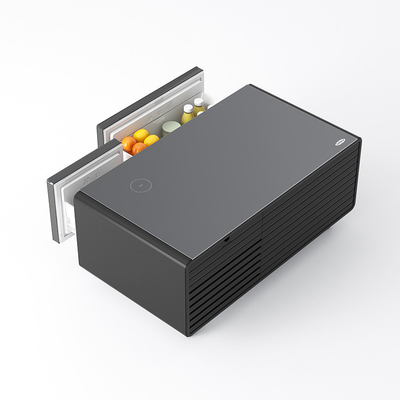 Postverpackung N Smart-Möbel Tisch mit drahtlosem Ladegerät Gefrorene Schublade Mini-Kühlschrank