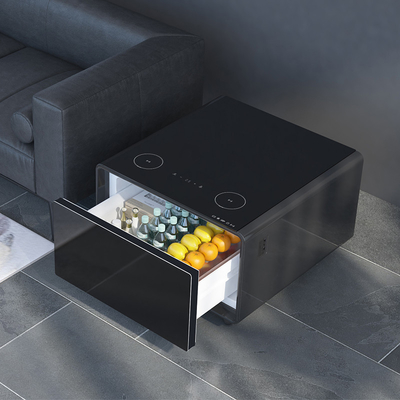 Edelstahl-Smart-Tisch mit drahtlosem Ladegerät 65L Kapazität Mini-Seitentisch