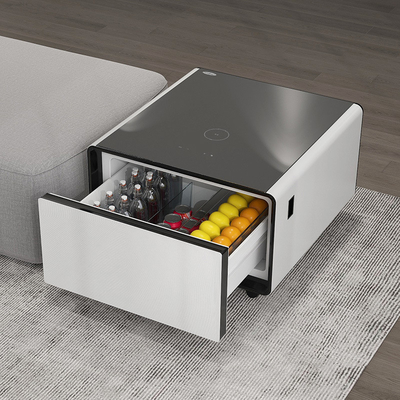 2024 Moderner Aluminium Smart Coffee Table mit drahtlosem Laden und gehärtetem Glas