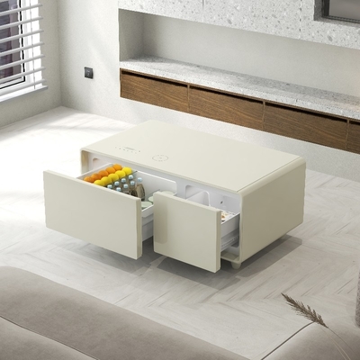 Moderne nordische Esszimmer- und Wohnzimmermöbel Smart Coffee Table mit Kühlschrank