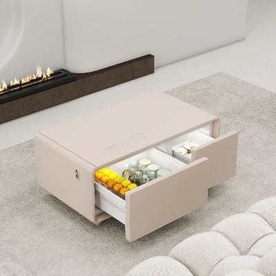 Wohnmöbel Moderner Couchtisch mit drahtlosem Ladegerät und Mini-Kühlschrank