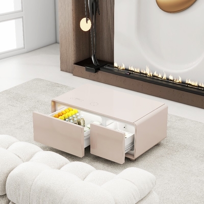 Wohnmöbel Moderner Couchtisch mit drahtlosem Ladegerät und Mini-Kühlschrank