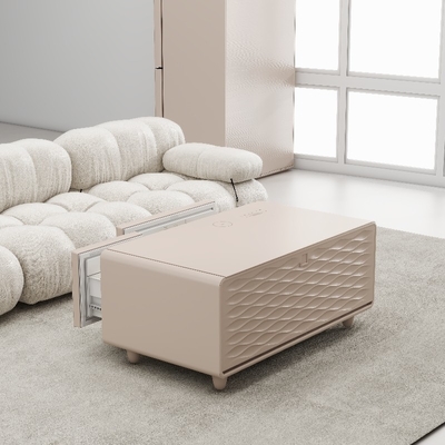 Wohnmöbel Moderner Couchtisch mit drahtlosem Ladegerät und Mini-Kühlschrank